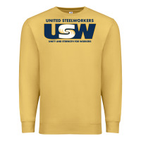 Antique Gold United Steelworkers - Unity and Strength for Worke Premium Sweatshirt - ArtMosaic