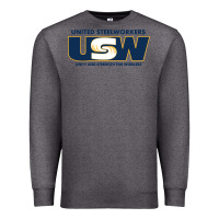 Charcoal Heather United Steelworkers - Unity and Strength for Worke Premium Sweatshirt - ArtMosaic