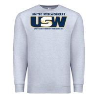 Heather Grey United Steelworkers - Unity and Strength for Worke Premium Sweatshirt - ArtMosaic