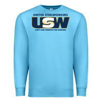 Ocean Blue United Steelworkers - Unity and Strength for Worke Premium Sweatshirt - ArtMosaic