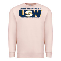 Pale Pink United Steelworkers - Unity and Strength for Worke Premium Sweatshirt - ArtMosaic
