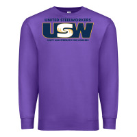 Purple United Steelworkers - Unity and Strength for Worke Premium Sweatshirt - ArtMosaic