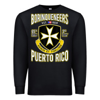 Black Borinqueneers Puerto Rico Flag Honor Et Fidelitas Premium Sweatshirt - ArtMosaic