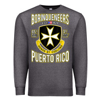 Charcoal Heather Borinqueneers Puerto Rico Flag Honor Et Fidelitas Premium Sweatshirt - ArtMosaic