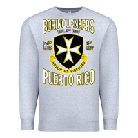 Heather Grey Borinqueneers Puerto Rico Flag Honor Et Fidelitas Premium Sweatshirt - ArtMosaic