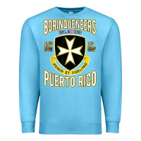Ocean Blue Borinqueneers Puerto Rico Flag Honor Et Fidelitas Premium Sweatshirt - ArtMosaic