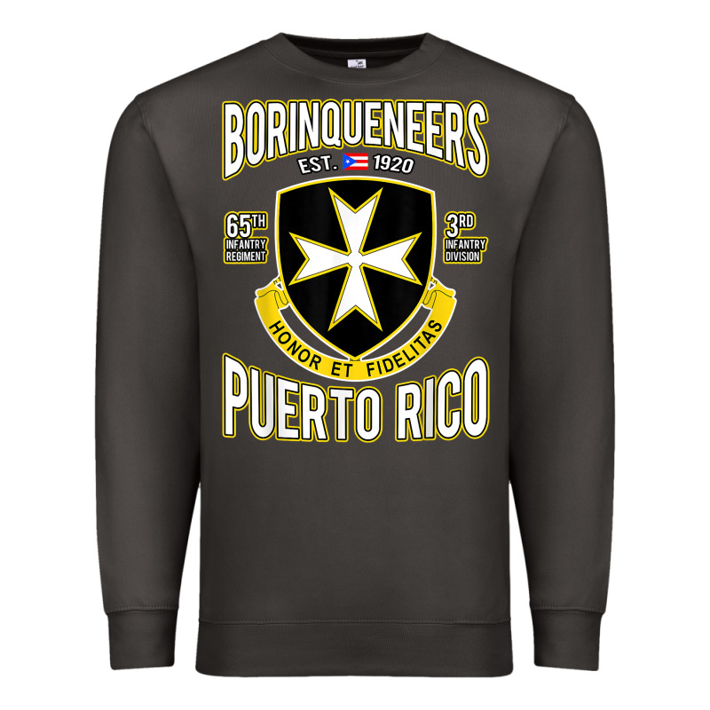 Borinqueneers Puerto Rico Flag Honor Et Fidelitas Premium Sweatshirt by ArtMosaic | Teevron