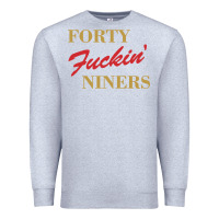 Heather Grey forty fvckin' niners Premium Sweatshirt - ArtMosaic