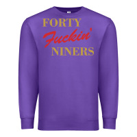 Purple forty fvckin' niners Premium Sweatshirt - ArtMosaic