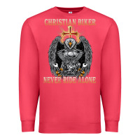 Cardinal jesus christian biker never ride alone Premium Sweatshirt - ArtMosaic