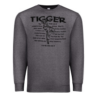Charcoal Heather tigger if the only one Premium Sweatshirt - ArtMosaic