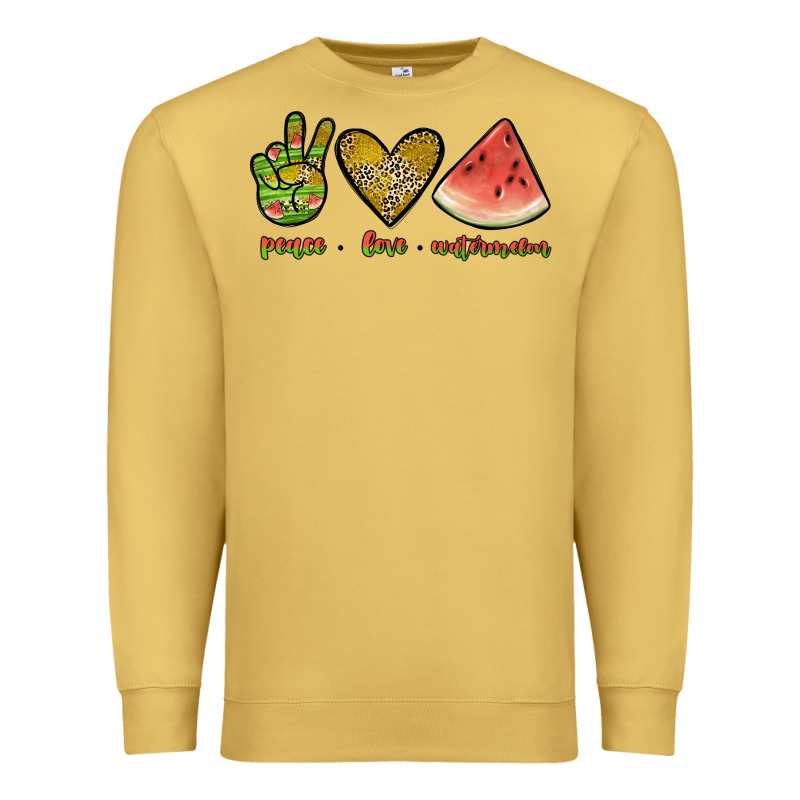 Peace Love Watermelon Premium Sweatshirt by JahusDesignShop | Teevron