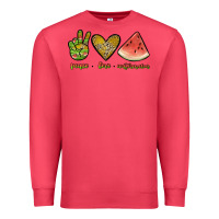 Cardinal peace love watermelon Premium Sweatshirt - JahusDesignShop