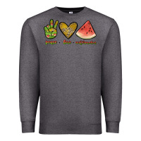 Charcoal Heather peace love watermelon Premium Sweatshirt - JahusDesignShop