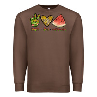 Chestnut peace love watermelon Premium Sweatshirt - JahusDesignShop