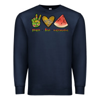 Navy peace love watermelon Premium Sweatshirt - JahusDesignShop