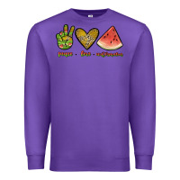 Purple peace love watermelon Premium Sweatshirt - JahusDesignShop