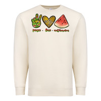 Sandshell peace love watermelon Premium Sweatshirt - JahusDesignShop