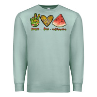 Seafoam peace love watermelon Premium Sweatshirt - JahusDesignShop