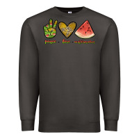 Smoke peace love watermelon Premium Sweatshirt - JahusDesignShop