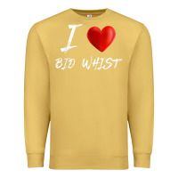 Antique Gold i love heart bid whist card game t shirt Premium Sweatshirt - ArtMosaic