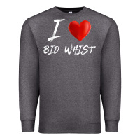 Charcoal Heather i love heart bid whist card game t shirt Premium Sweatshirt - ArtMosaic