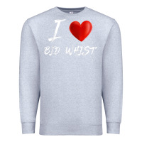 Heather Grey i love heart bid whist card game t shirt Premium Sweatshirt - ArtMosaic