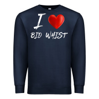 Navy i love heart bid whist card game t shirt Premium Sweatshirt - ArtMosaic
