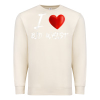 Sandshell i love heart bid whist card game t shirt Premium Sweatshirt - ArtMosaic