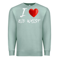 Seafoam i love heart bid whist card game t shirt Premium Sweatshirt - ArtMosaic