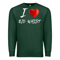 Sports Green i love heart bid whist card game t shirt Premium Sweatshirt - ArtMosaic