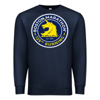 Navy boston marathon Premium Sweatshirt - ArtMosaic