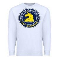 White boston marathon Premium Sweatshirt - ArtMosaic