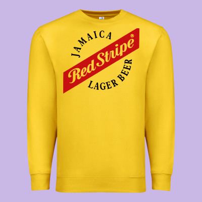 Jamaica Red Stripe Lager Beer Premium Sweatshirt Designed By Artmosaic