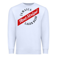 White jamaica red stripe lager beer Premium Sweatshirt - ArtMosaic