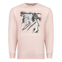 Pale Pink Catherine wheel, Catherine wheel art, Catherine wheel vintage, Catheri Premium Sweatshirt - ArtMosaic