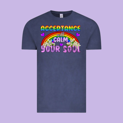 Lgbtq Acceptance Will Calm Your Soul Vintage Tee Designed By Bundleandbundleshop