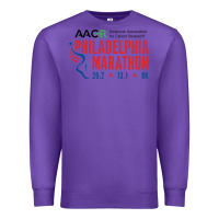 Purple PHILADELPHIA MARATHON Premium Sweatshirt - ArtMosaic