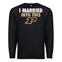Black Purdue Boilermakers Married Into This - Apparel Premium Sweatshirt - ArtMosaic