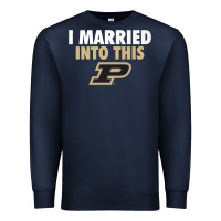 Navy Purdue Boilermakers Married Into This - Apparel Premium Sweatshirt - ArtMosaic