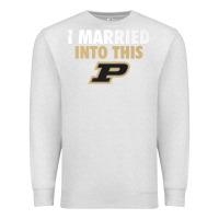 Oatmeal Heather Purdue Boilermakers Married Into This - Apparel Premium Sweatshirt - ArtMosaic