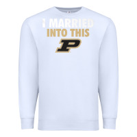 White Purdue Boilermakers Married Into This - Apparel Premium Sweatshirt - ArtMosaic