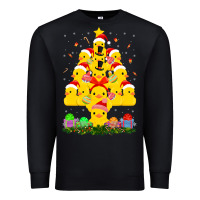 Black duck rubber duck christmas tree duckie and quack christmas 123 Premium Sweatshirt - ArtMosaic