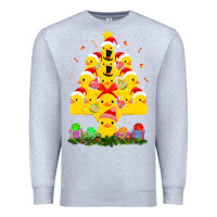 Heather Grey duck rubber duck christmas tree duckie and quack christmas 123 Premium Sweatshirt - ArtMosaic
