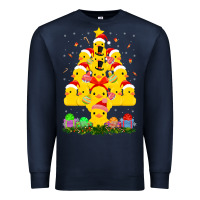 Navy duck rubber duck christmas tree duckie and quack christmas 123 Premium Sweatshirt - ArtMosaic