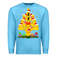 Ocean Blue duck rubber duck christmas tree duckie and quack christmas 123 Premium Sweatshirt - ArtMosaic