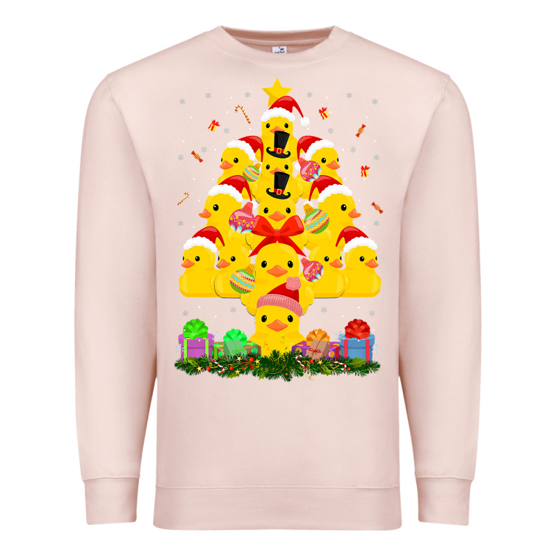 Duck Rubber Duck Christmas Tree Duckie And Quack Christmas 123 Premium Sweatshirt by ArtMosaic | Teevron