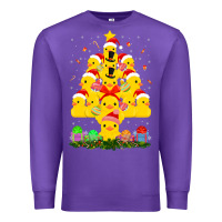 Purple duck rubber duck christmas tree duckie and quack christmas 123 Premium Sweatshirt - ArtMosaic
