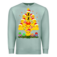 Seafoam duck rubber duck christmas tree duckie and quack christmas 123 Premium Sweatshirt - ArtMosaic
