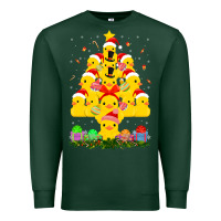 Sports Green duck rubber duck christmas tree duckie and quack christmas 123 Premium Sweatshirt - ArtMosaic